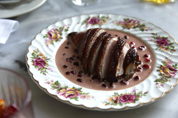 Build your meal around the go-to dish of grilled duck breast with pomegranate and marsala.