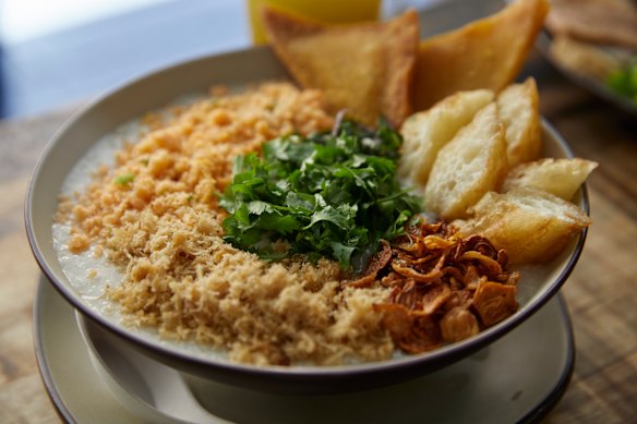 Organic chicken congee.