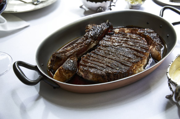 Steak from the grill.