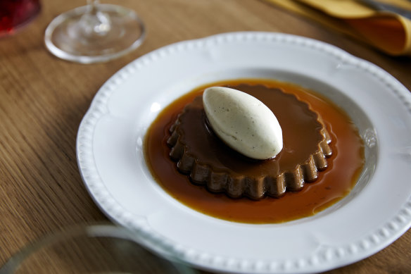 Earl Grey-infused creme caramel.