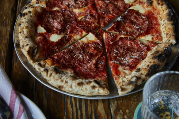 Go-to dish: Killa Beez pizza topped with pecorino, tomato, sopressa salami, fior di latte and honey.