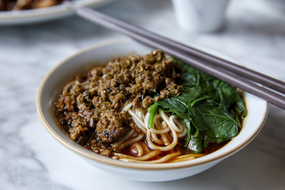 Dan dan noodles are a bargain at $5.90.