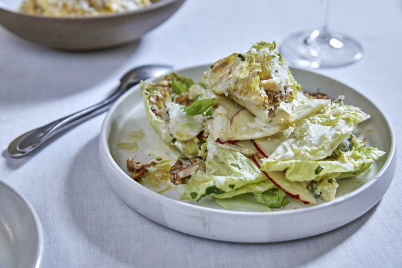 Salad of Moonacres Farm radicchio, sunchokes, walnuts and blue cheese.