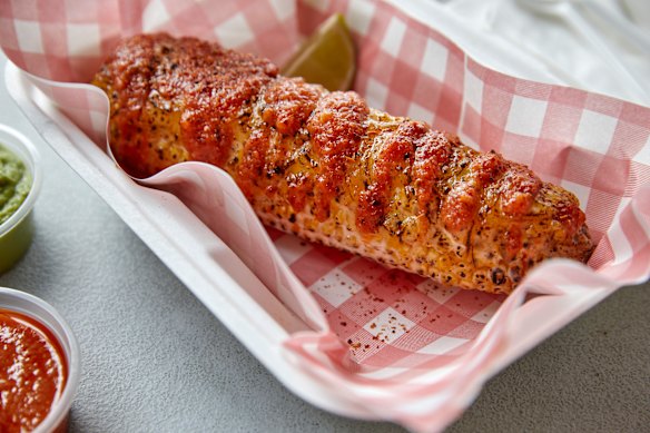 Corn elote.