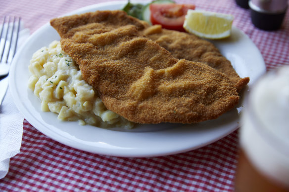 Classic Vienna pork schnitzel with Austrian potato salad.