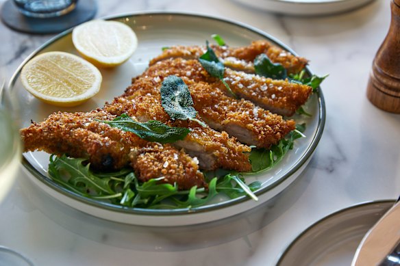 Cotoletta alla Milanese (pork schnitzel with crispy sage).