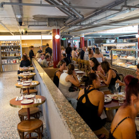 Inside Norma’s Deli.