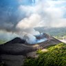 Aerial view of Mount Yasur, Tanna island, Vanuatu.