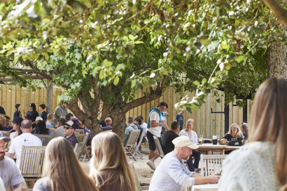 A large and shady beer garden is bringing visitors to Romsey’s new pub from far and wide.