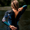 Wetsuits are design to be worn in the wet, not to restaurants.
