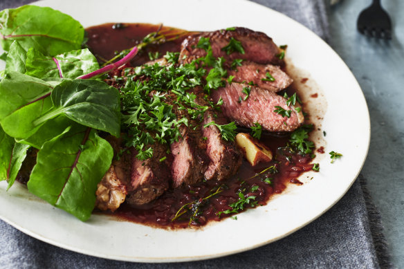 Adam Liaw’s perfect steak with pan jus. 