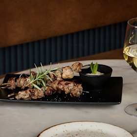 Arrosticini (grilled lamb skewers).