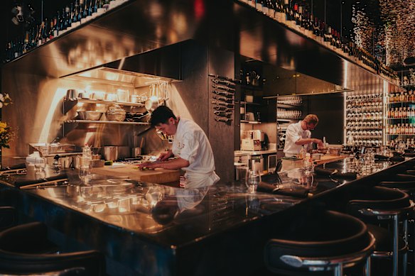 The omakase bar seats 15. 