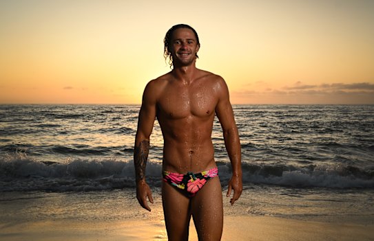 Nicho Hynes at Cronulla Beach.