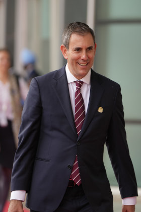 Treasurer Jim Chalmers arrives at the G20 meeting of finance ministers and central bank governors in India.