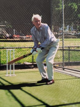 In to bat: Wilcken loved to play and watch cricket.