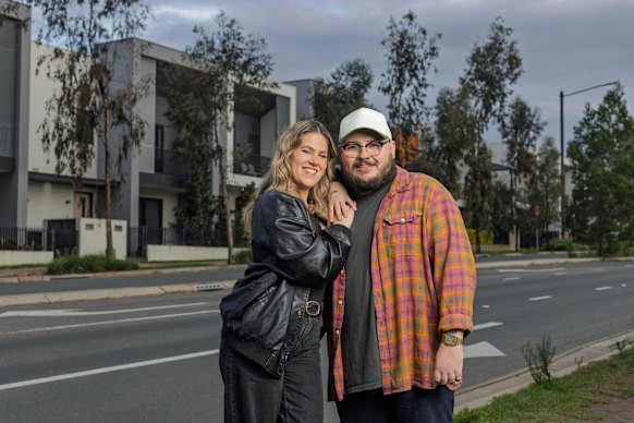 James Martin and his girlfriend Liz Upcroft at Edmonson Park, where they hope to buy in the future. 