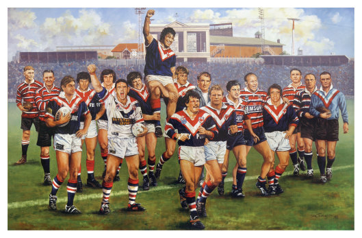 Where's Aubo? The original Roosters Centurions painting.