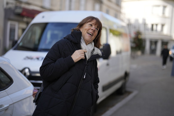 Gisele Pelicot, who was allegedly drugged by her now former husband so that he and others could assault her, leaves the court house in Avignon.