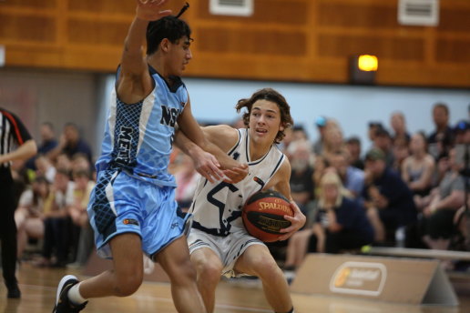 Vic Country boys are one of four Victorian sides denied the chance to play at the under-16 nationals in WA next month. Jet Kneebone is pictured playing for Vic Country at the 2019 event.
