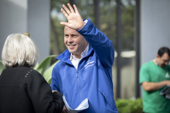 Josh Frydenberg campaigning in Kooyong last year.