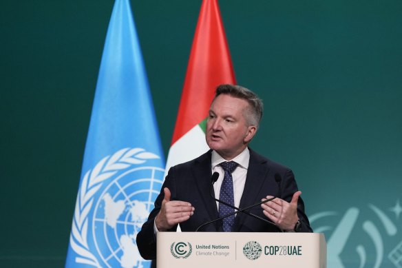 Chris Bowen is understood to have proposed that COP28 agree fossil fuels should peak by 2025.