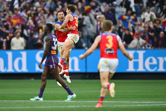 Lions star Zac Bailey sparked the fightback with a goal 