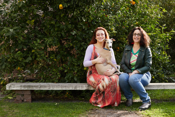 Maria (right), and Billie: “We don’t need to talk to know how the other person is feeling; we can tell from the eyes.”  