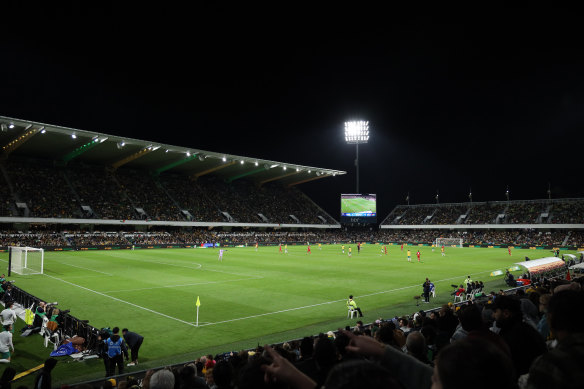 HBF Park during Australia v Palestine