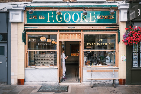 Shopfront on Broadway Market in Hackney, London.