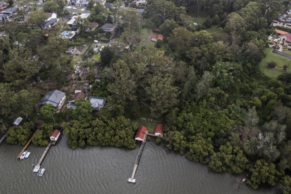 Looking across from the banks of the Georges River to the property known as Glenlee.