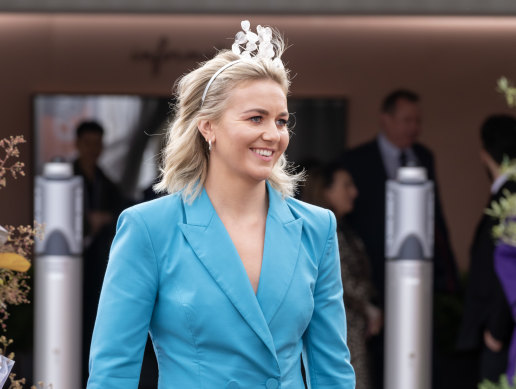 Ariarne Titmus at Tuesday’s Melbourne Cup at Flemington.