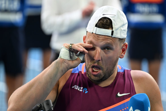 Dylan Alcott after Thursday’s final.