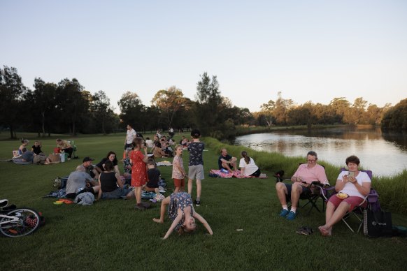 Riverside picnics at Hurlstone Park.