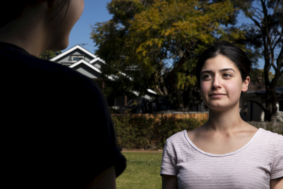 "It's not one-size-fits-all": Youth development coach Sarah Elfoul (on right) and Shonei, who is in foster care.