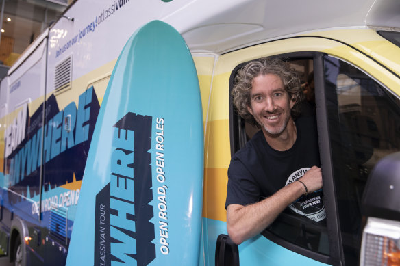 Scott Farquhar’s Atlassian is promoting its flexible work credentials by doing a tour of the east coast of Australia in a van.
