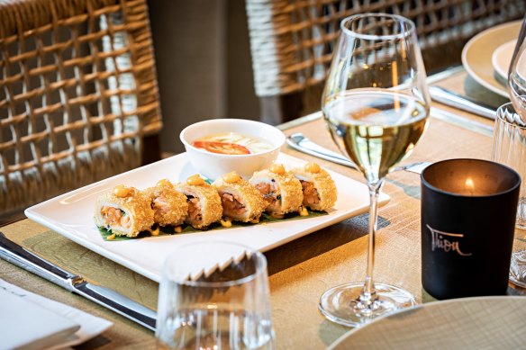 Food and wine at Thiou, Hotel Norman’s inhouse and upscale Thai restaurant.