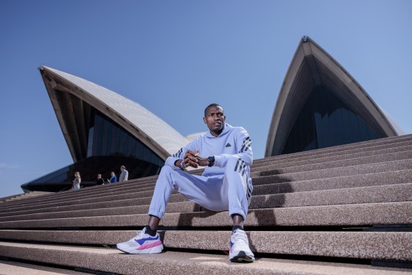 Gabriel Geay is a Tanzanian star marathoner racing in this weekend’s Sydney Marathon.