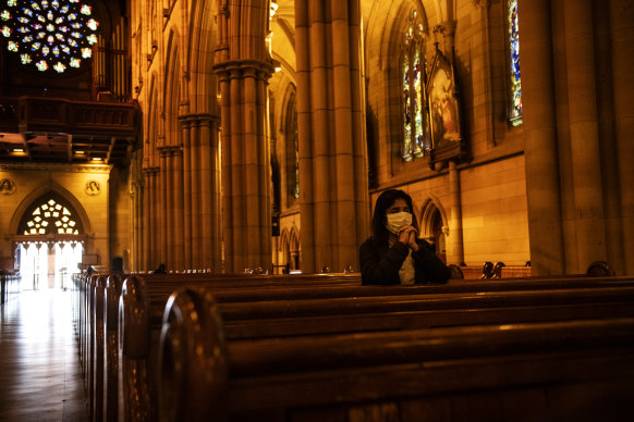 Mass will be held for small groups at Sydney's St Mary's Cathedral and other churches around the state from tomorrow. 