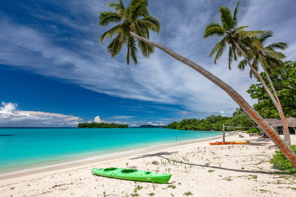 Port Orly Beach on Espiritu Santo Island.