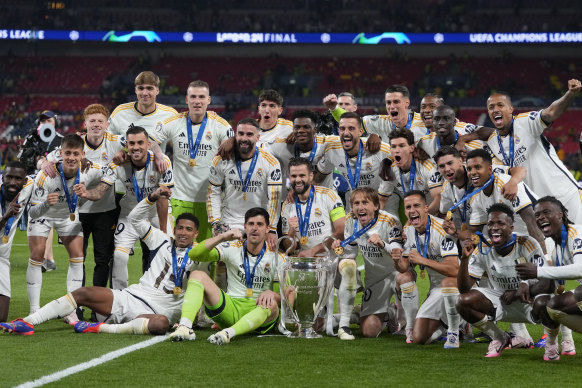 Real Madrid’s after winning this year’s Champions League final.