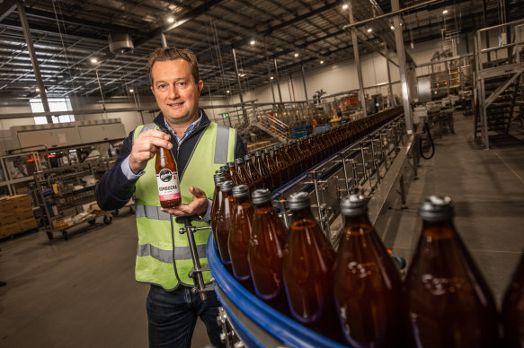 Chris Gillard is the manager of Remedy Drinks which has just opened a new fermentary in Dandenong South. 