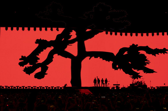 U2 perform at the Sydney Cricket Ground on Friday night.