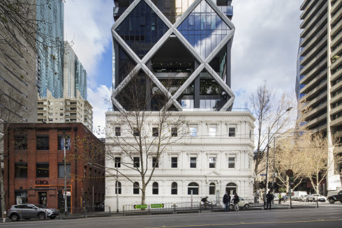 The Celtic Club’s former Queen Street building now has an apartment and office tower above it.