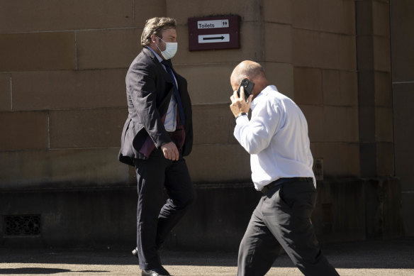 Adam Cranston and Jason Onley outside Darlinghurst Court today.