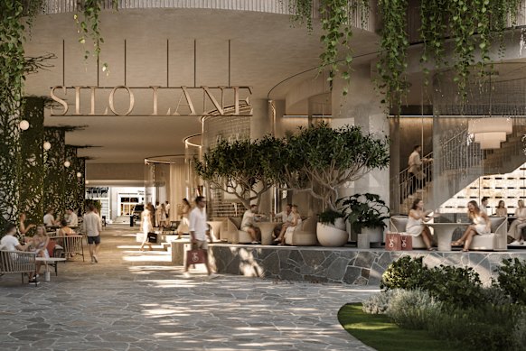 A lane with restaurants and businesses will link The Silo to nearby Fortitude Street.