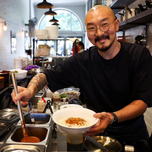 Chef Byungjae Kim at Kim's Bop.