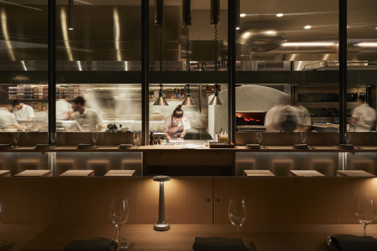 The open kitchen at Antara 128.