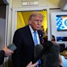President Donald Trump answered questions on board Air Force One following his high-stakes meeting with Chinese President Xi Jinping.