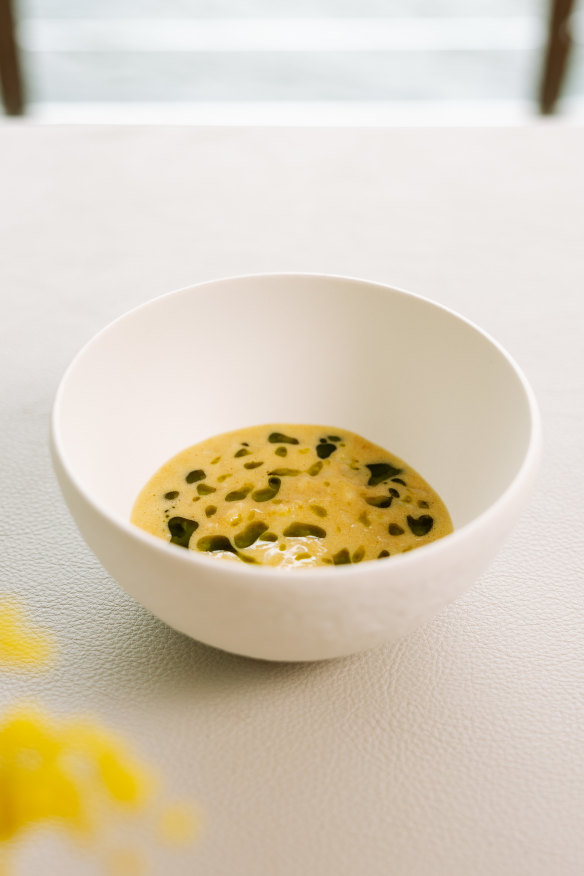 Crab, miso and onion.